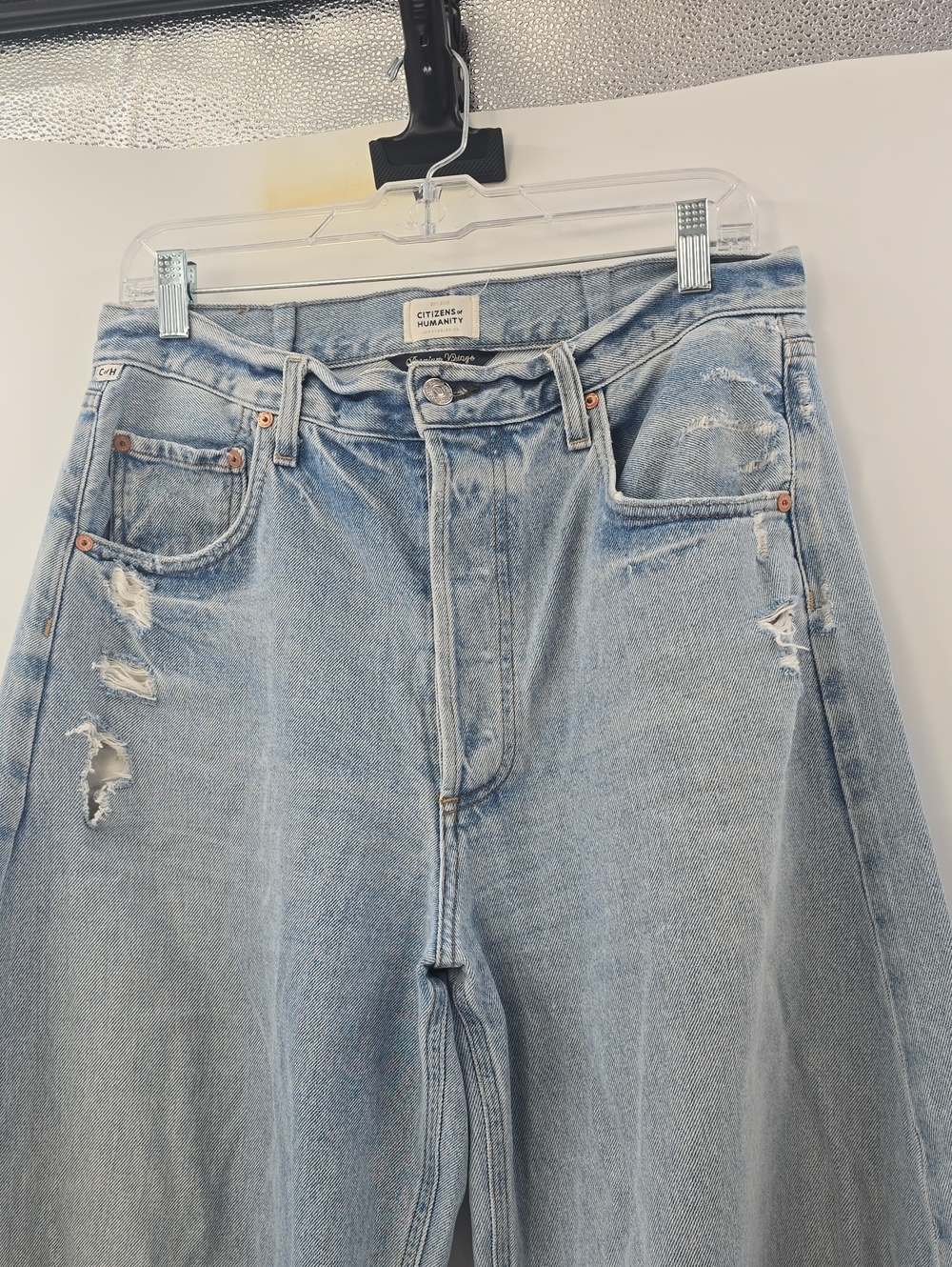 Citizens Of Humanity Light Blue High-Rise Barrel Cropped Jeans - Picture 9 of 16